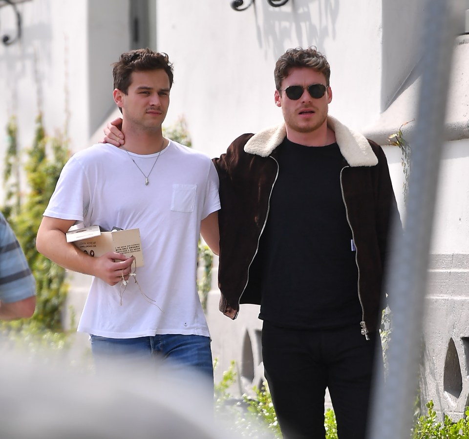  Richard was pictured with pal Brandon Flynn at the weekend