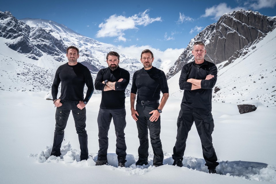 Ollie stars on SAS: Who Dares Wins with James Fox, Ant Middleton and Mark Billingham