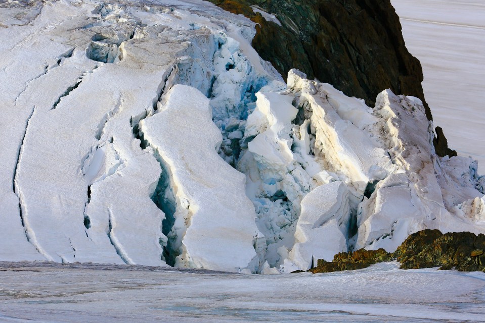  The Gorner Glacier in Switzerland is collapsing