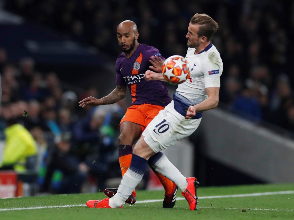  Harry Kane lunged at Favbian Delph and his ankle was caught under the ace's boot