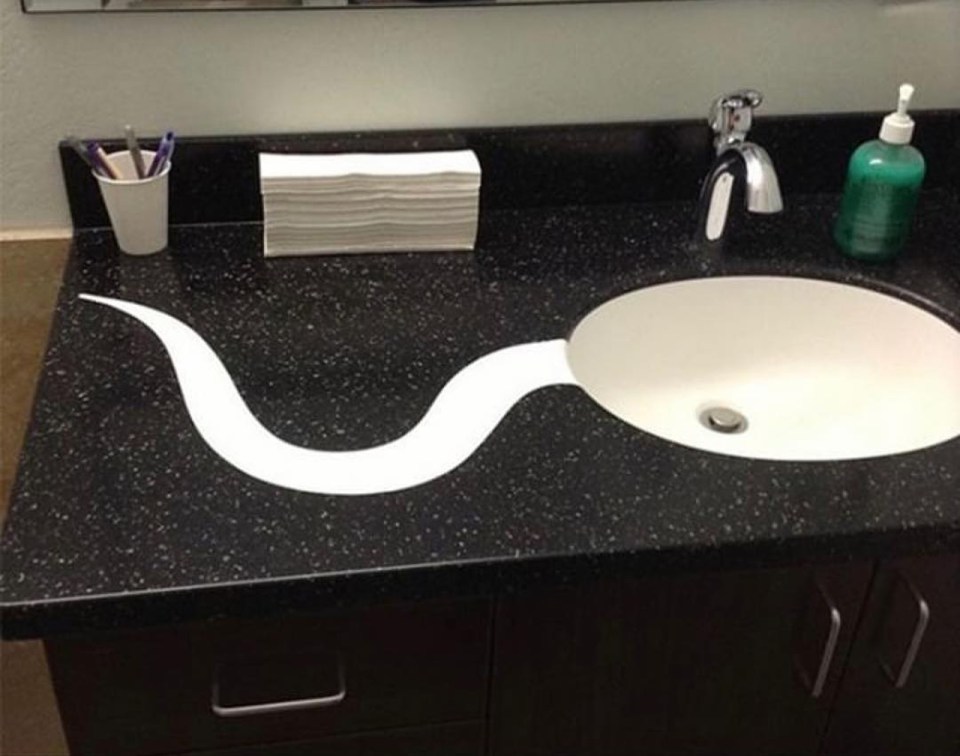  While simply designed, the sink represents fertility in a rather subtle way