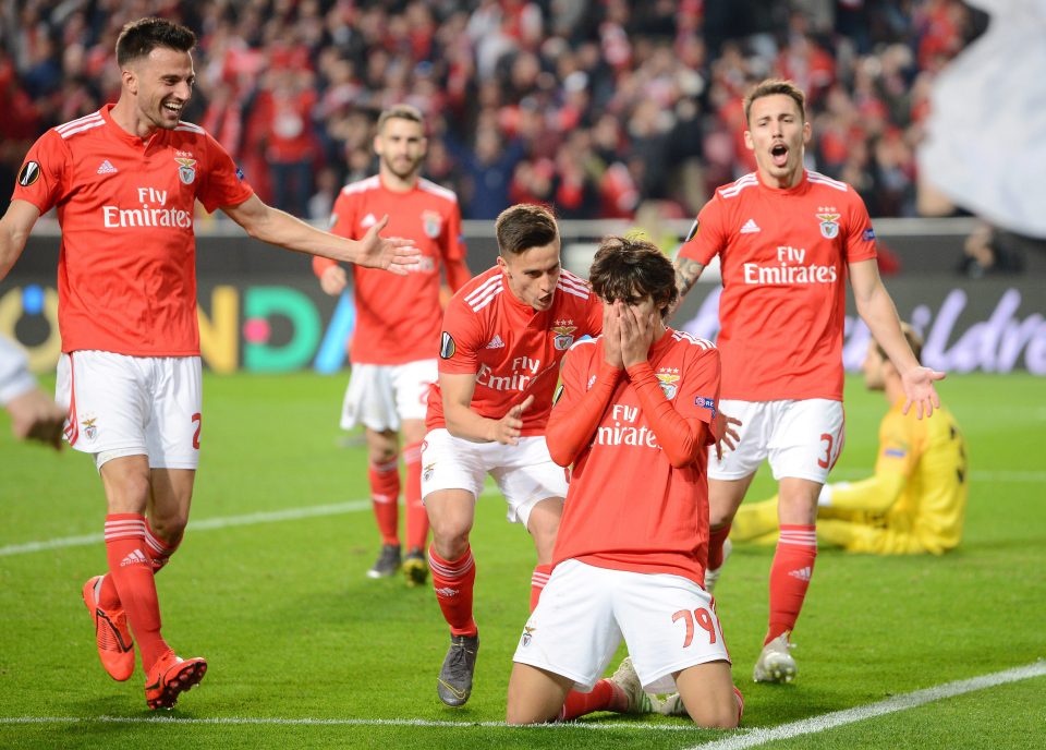  Joao Felix scored a hat-trick as Benfica beat Frankfurt 4-2