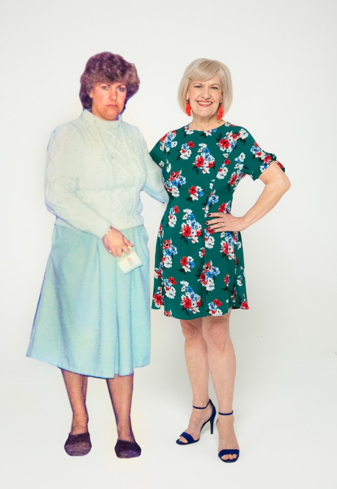  Jane, now aged 60, poses with her 30-year-old self