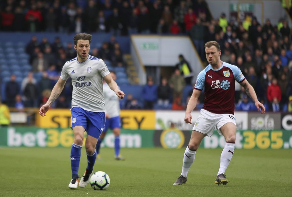  Harry Arter in action for Cardiff against Burnley