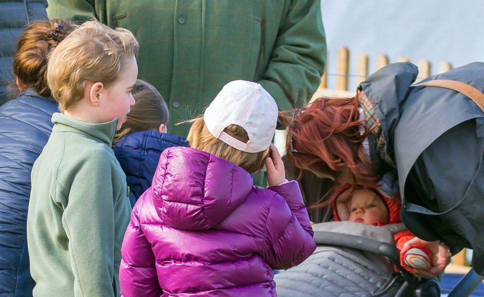 The royal cousins made sure to keep warm during the windy day