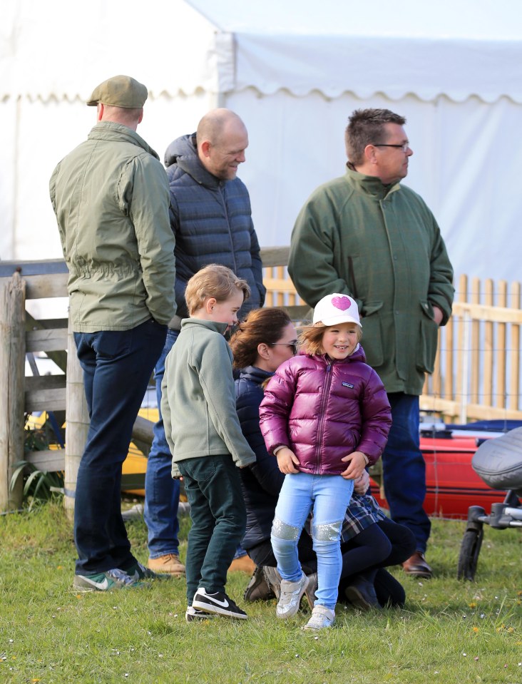 Mia turns away from her family while at her mum competed in the trials