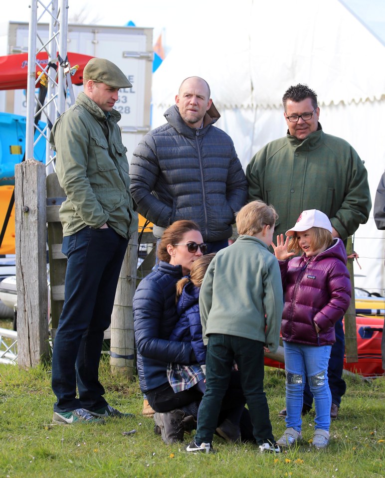 The cousins shared a laugh and joke as the Duchess of Cambridge has Charlotte on her lap