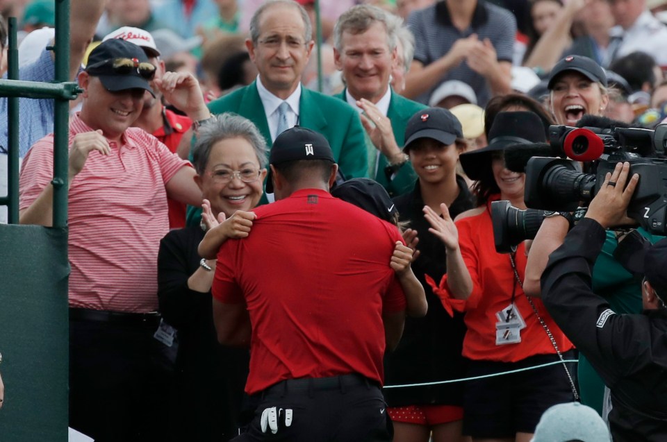  Woods' family were with him at Augusta and flew home with him