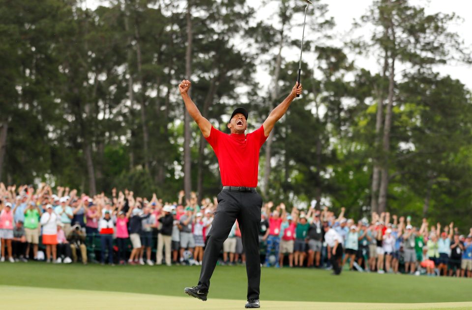  Woods' victory at Augusta moved him three behind Jack Nicklaus' record of 18 Majors