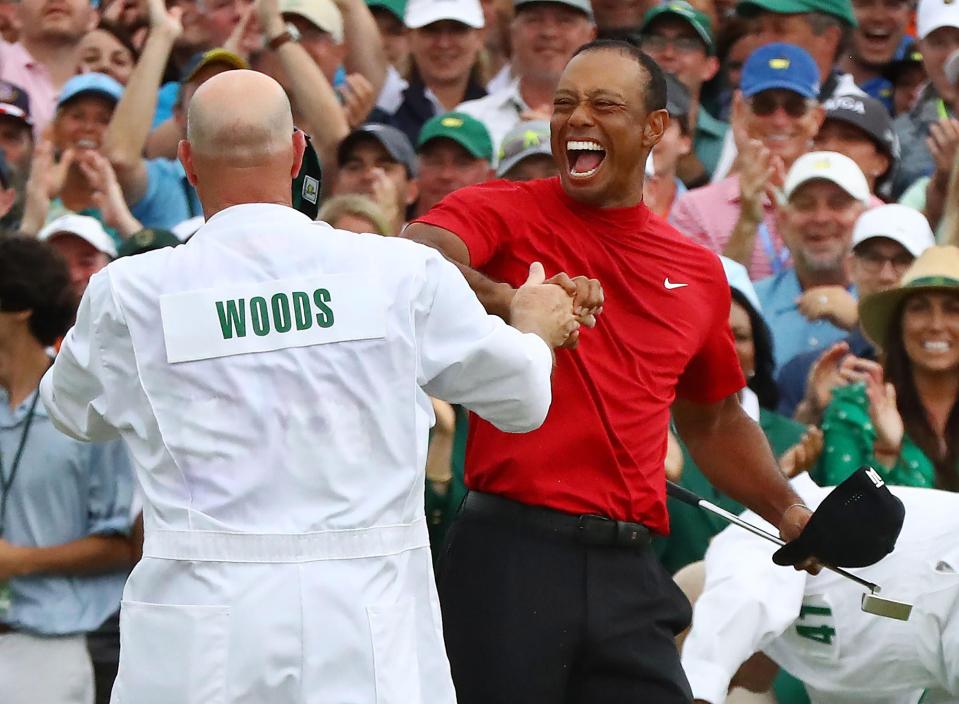  Tiger Woods secured his first major title for 11 years at Augusta