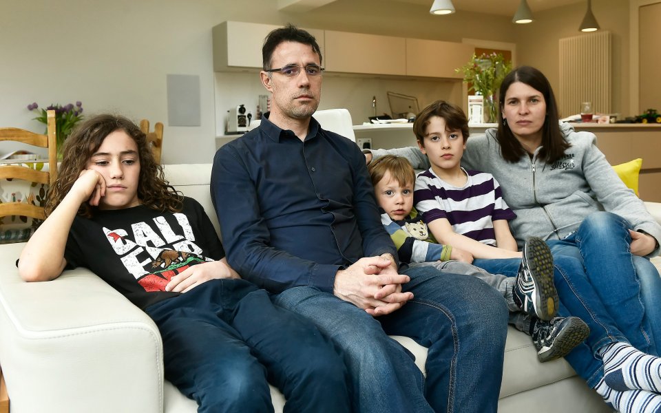  Neil McKay, 45, and Hazel McKay, 37, and Hazel’s stepsons and Neil’s children Euan, 11, Lewis, 9, and Irvine, 2, were devastated after raiders robbed their passports