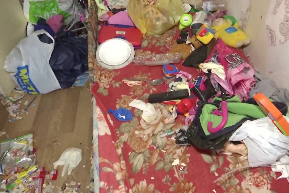  The children lived in room covered in filth