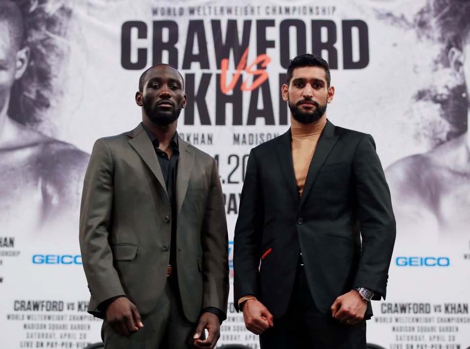 Crawford defend his WBO welterweight crown against Khan at Madison Square Garden in New York 