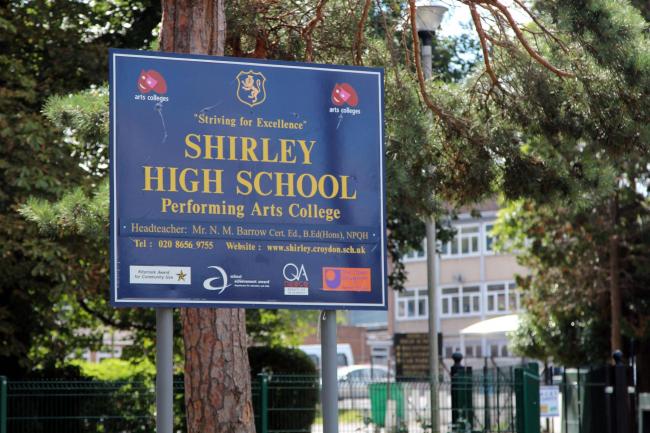  Police quizzed the teenager after her friends began hallucinating at Shirley High in Croydon, South London