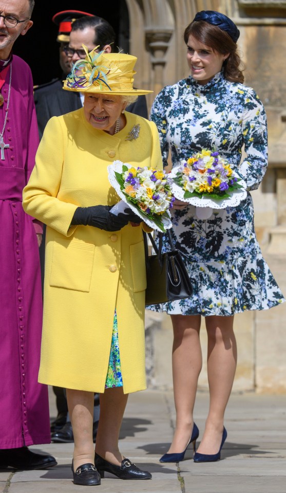 The Queen was radiant in Easter yellow as she attended the annual Maundy Service in Windsor with Princess Eugenie