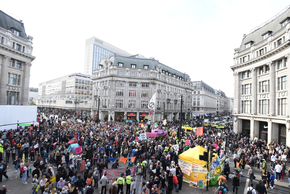  The activists also shutdown Oxford Circus, causing more travel chaos