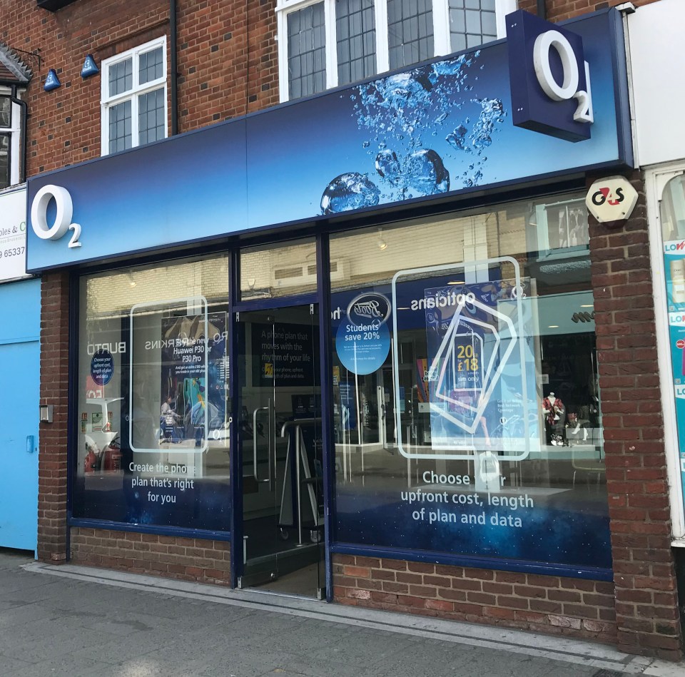  The O2 store in Bishop’s Stortford, Herts, where the data was wiped