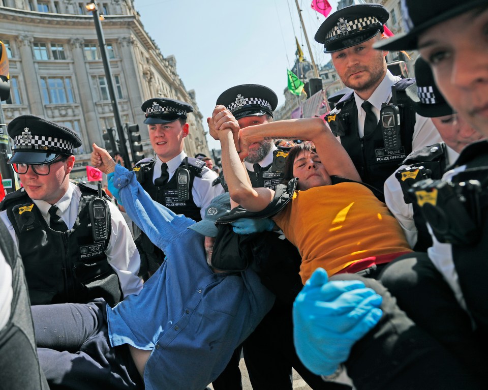  The police are treating these protesters as if they are baby deer