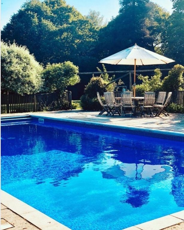  Lucky Piers has a stunning swimming pool in his back garden