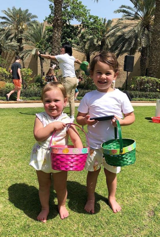  Sam Faiers shared a picture of Paul and Rosie looking for eggs