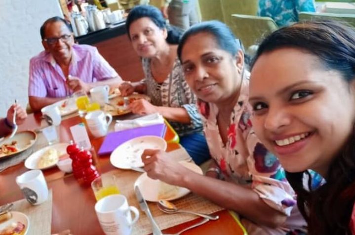 The tragic last picture of Nisanga and her family eating breakfast before the fatal explosion