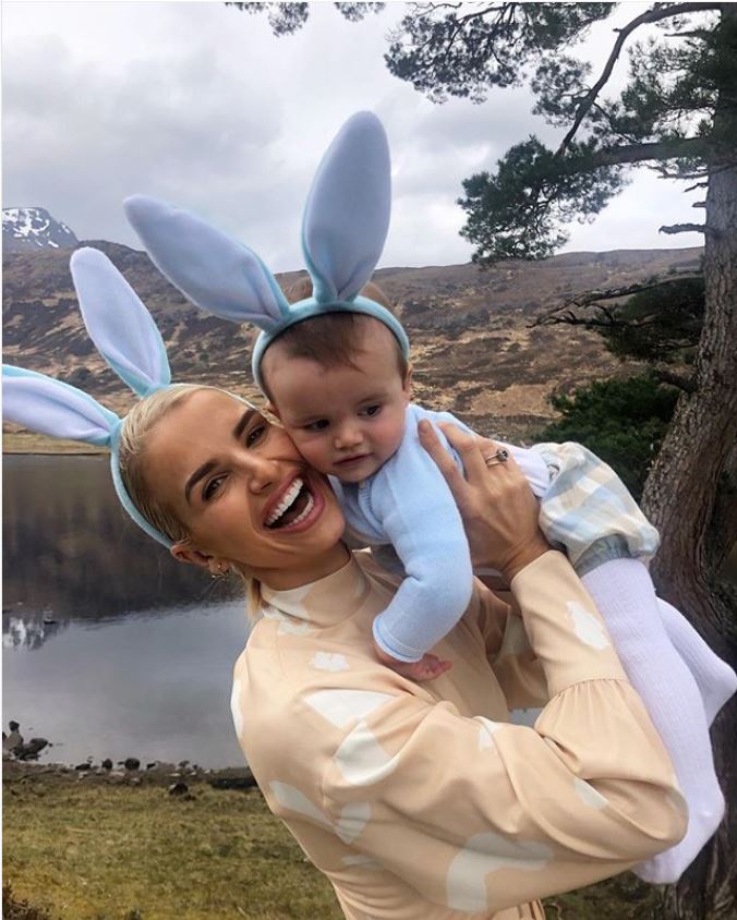  Two bunnies Vogue Williams and son Theodore on his first Easter