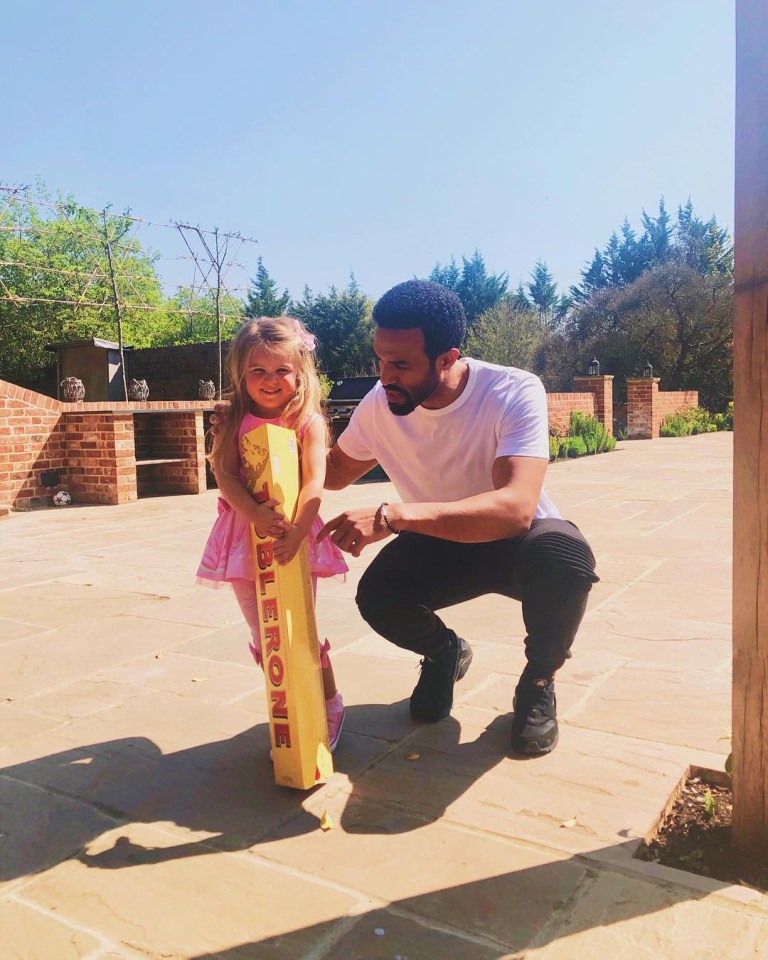  David poses for a picture with Vardy's daughter Sofia