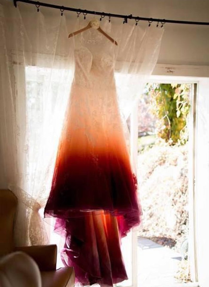  A wedding dress has been slammed for resembling a used tampon