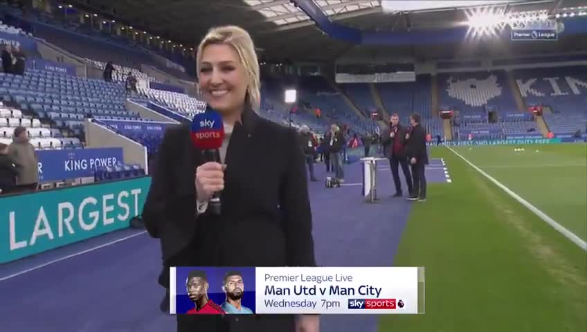 Kelly Cates struggles to keep a straight face as she gets her revenge on Gary Neville and Jamie Carragher