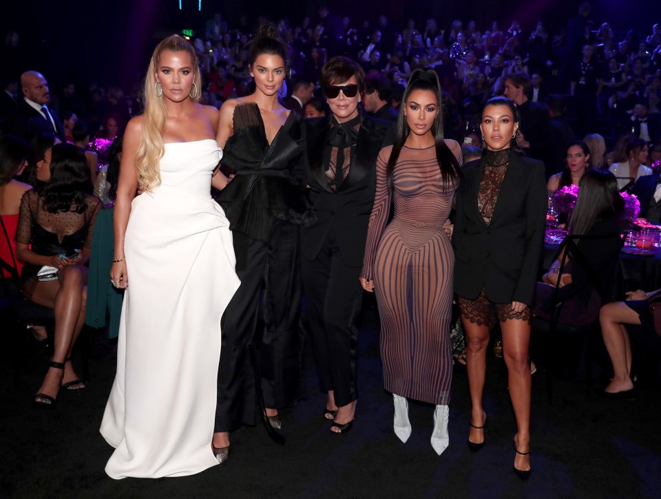  Khloe and Jourtney with their sisters Kim, Kendal and mum Kris Jenner