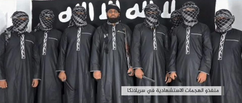 The image is said to show extremist cleric Zahran Hashim along with seven suicide bombers who carried out the attack