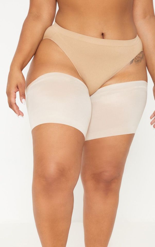  The anti-chafing bands also feature in PrettyLittleThing's plus-size range