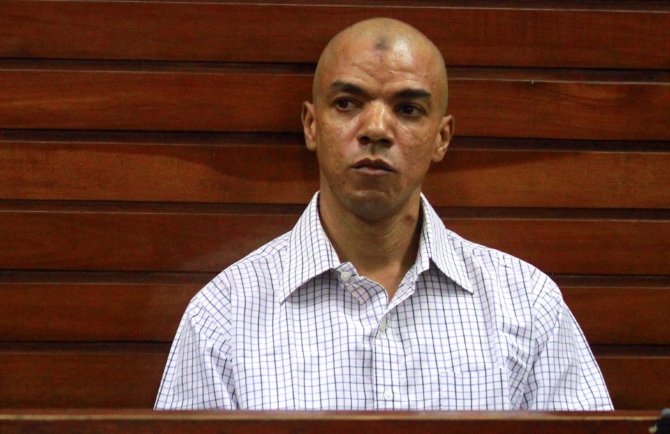  Jermaine Grant, originally from London, is pictured in a Kenyan courtroom today