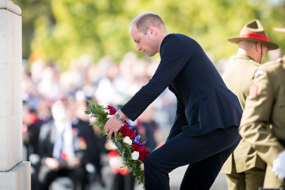  Prince William lays a wreath at the Auckland War Memorial Museum on Anzac Day in New Zealand