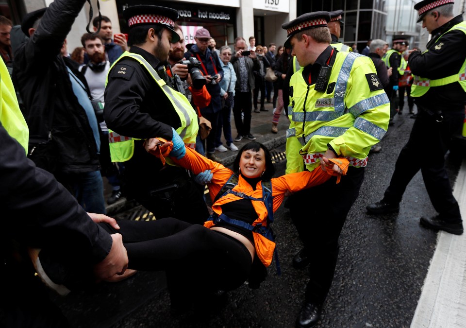 The eco-warriors caused travel chaos across London's busiest areas including Oxford Circus