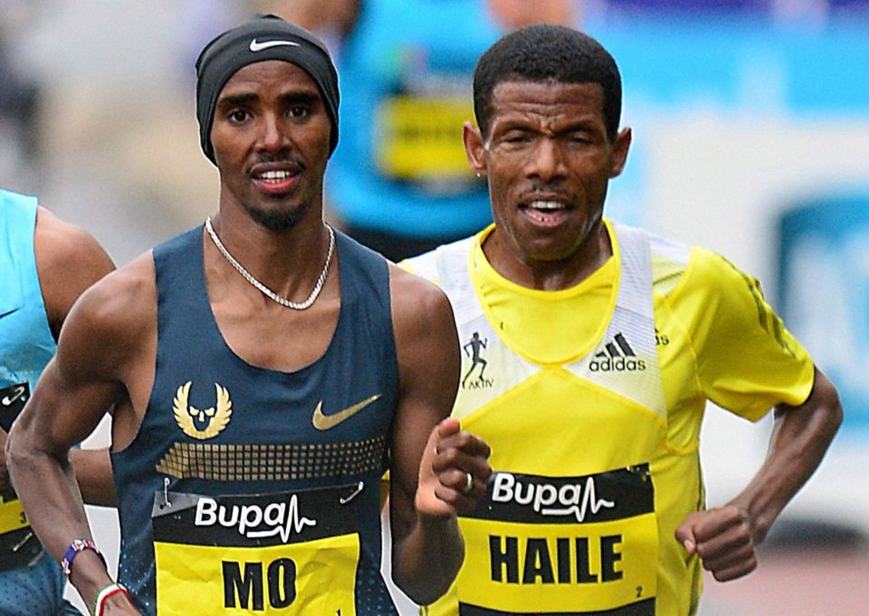 Farah lined up for the London Marathon days after a heated row with Gebrselassie