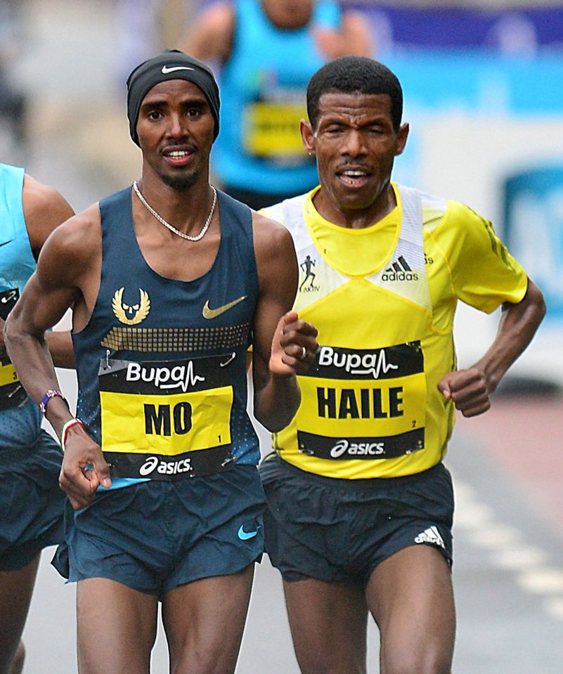  Ethiopia's Haile Gebrselassie, seen here with Farah, accused him of trying to bring Jama Aden into his hotel