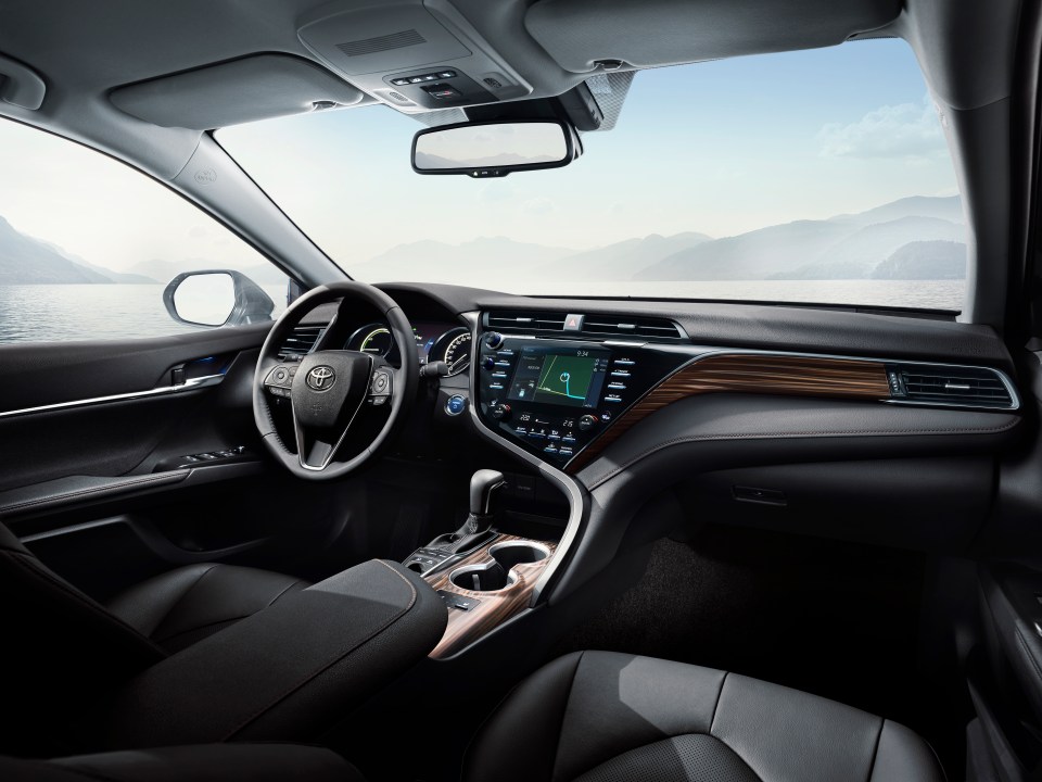  The sumptuous interior of the Camry creates a serene place while driving