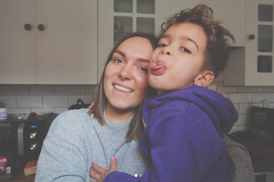  Ria Alice, now 25, and her son Markus who's four-years-old