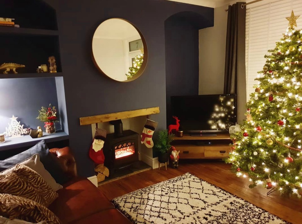  The family-of-three spent their first Christmas together in their new home