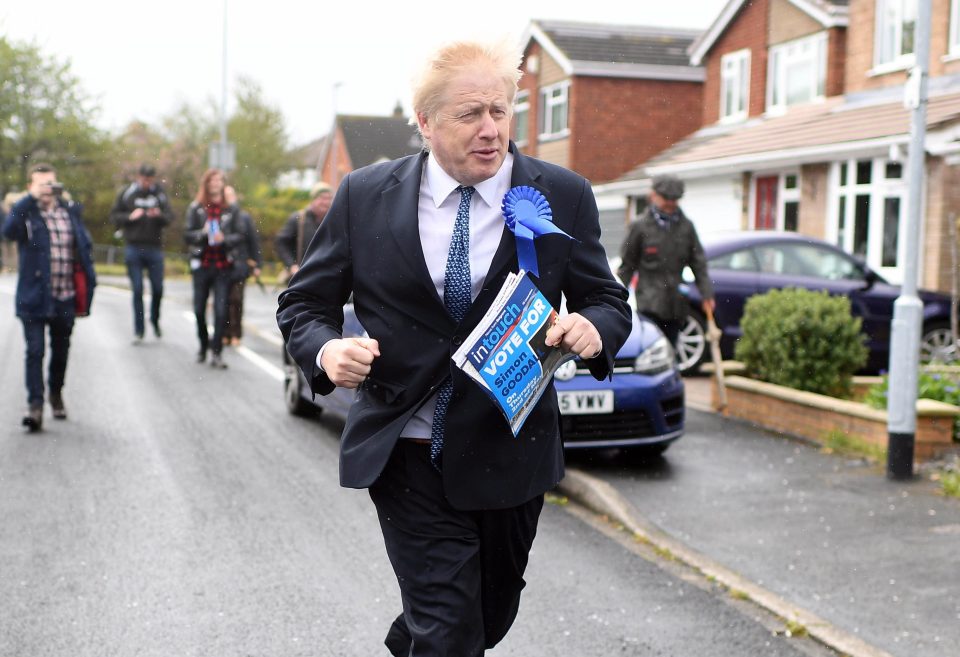  Boris Johnson begged voters not to punish the Tories for Brexit in this week's elections