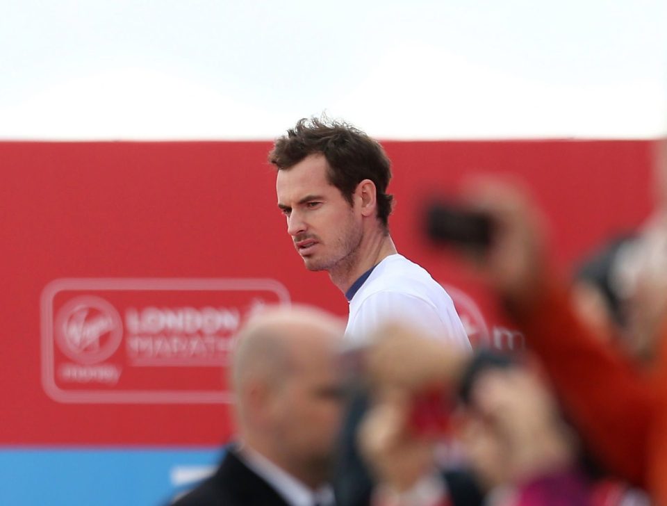  Andy Murray started the elite men's race in the London Marathon