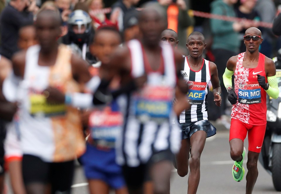 Mo Farah finished fifth in the London Marathon behind Eliud Kipchoge