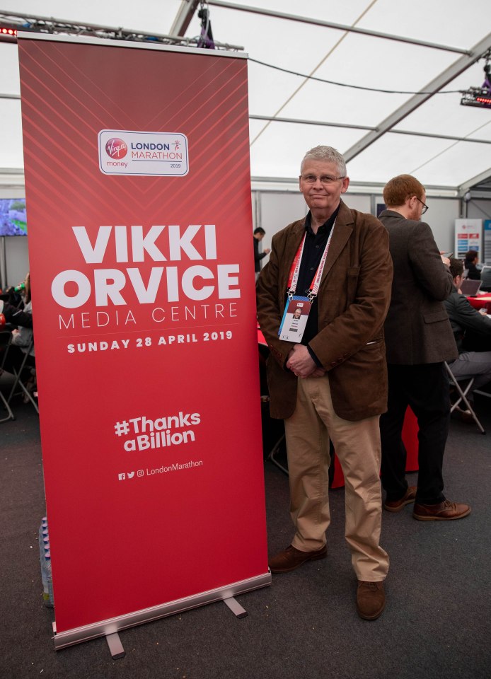  Vikki's husband Ian Ridley at the media centre today