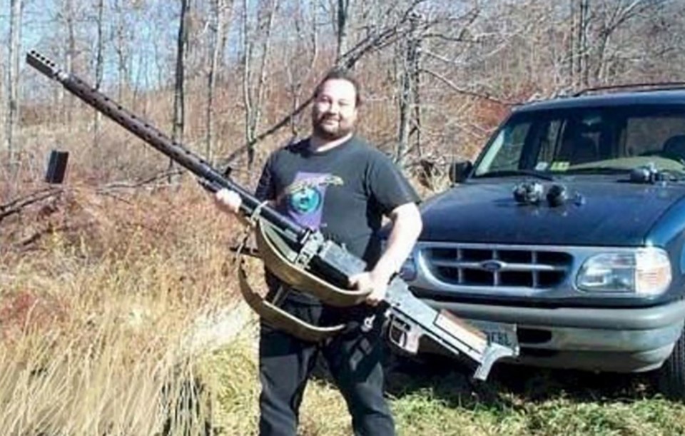  This bloke showed off a potato gun the size of a bazooka 