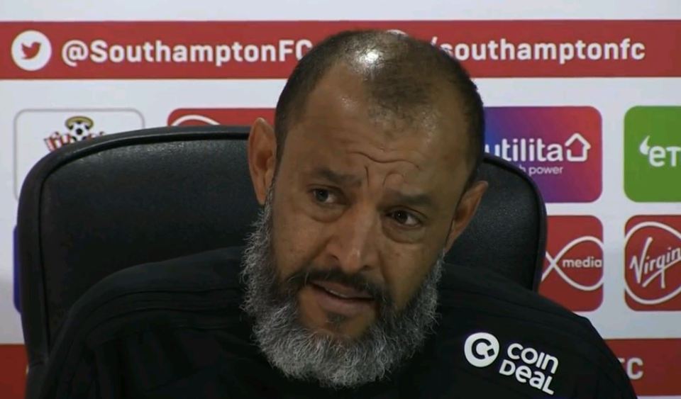  Nuno Espirito Santo was not happy with a question from a reporter at Southampton