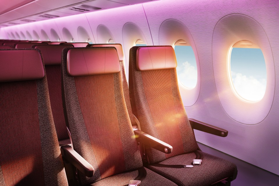  Economy passengers have upgraded seats with new fabric and headrests