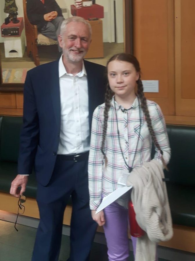  Jeremy Corbyn met with Greta Thunberg yesterday, describing the meeting as 'absolutely fascinating'