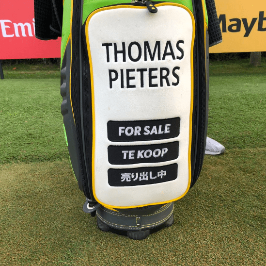  Pieters pleaded for a sponsor on his bag