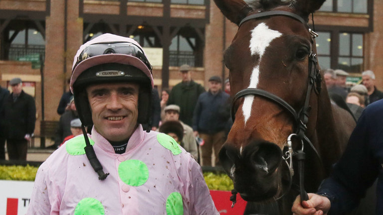  All smiles for Ruby Walsh (above) with Min.